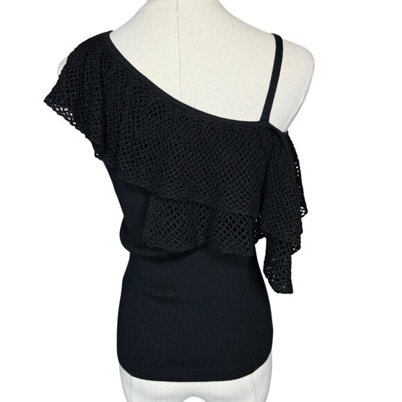 Cacharel Silk Cashmere Blend Knit Crochet Top - Picture 4 of 5